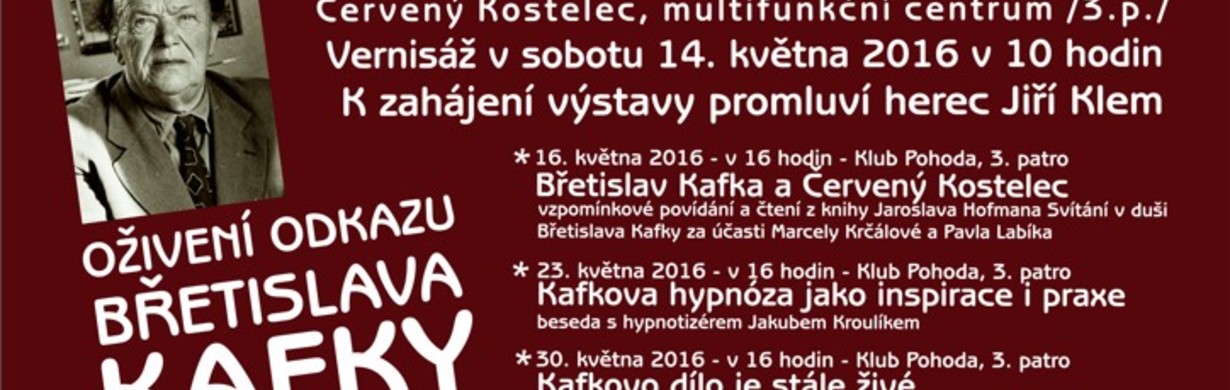 Výstava Oživení odkazu Břetislava Kafky u příležitosti 125. výročí jeho narození