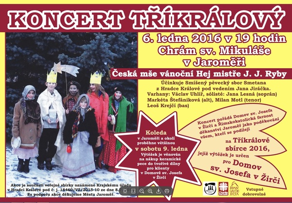 Koncert Tříkrálový v Jaroměři, 6. ledna