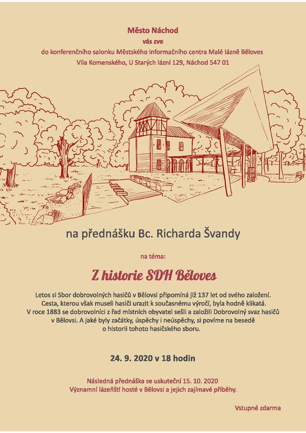 Richard Švanda - Z historie SDH Běloves